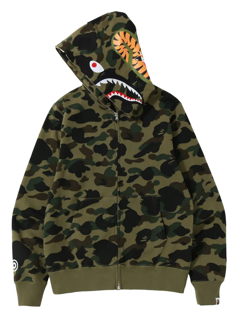 A BATHING APE® 1st Camo Shark Full Zip Hoodie "GREEN"