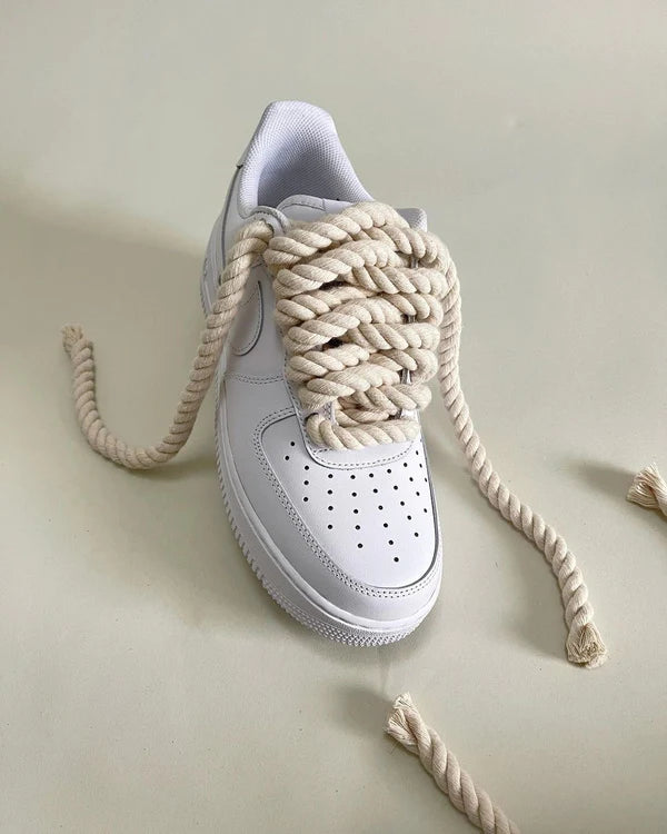 Air Force 1 Custom Rope Laces "Cream"