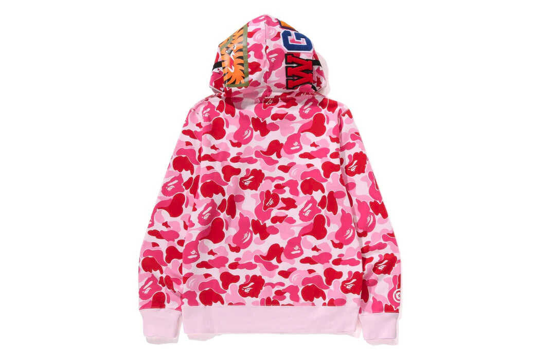 Bathing Ape ABC CAMO Pattern Half Zip Hoodie "Pink"