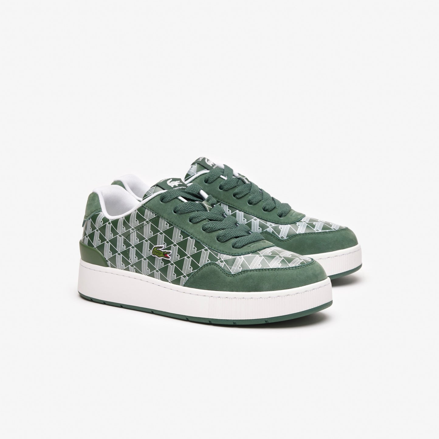 Lacoste Men's Ace Clip Leather Monogram "Green"