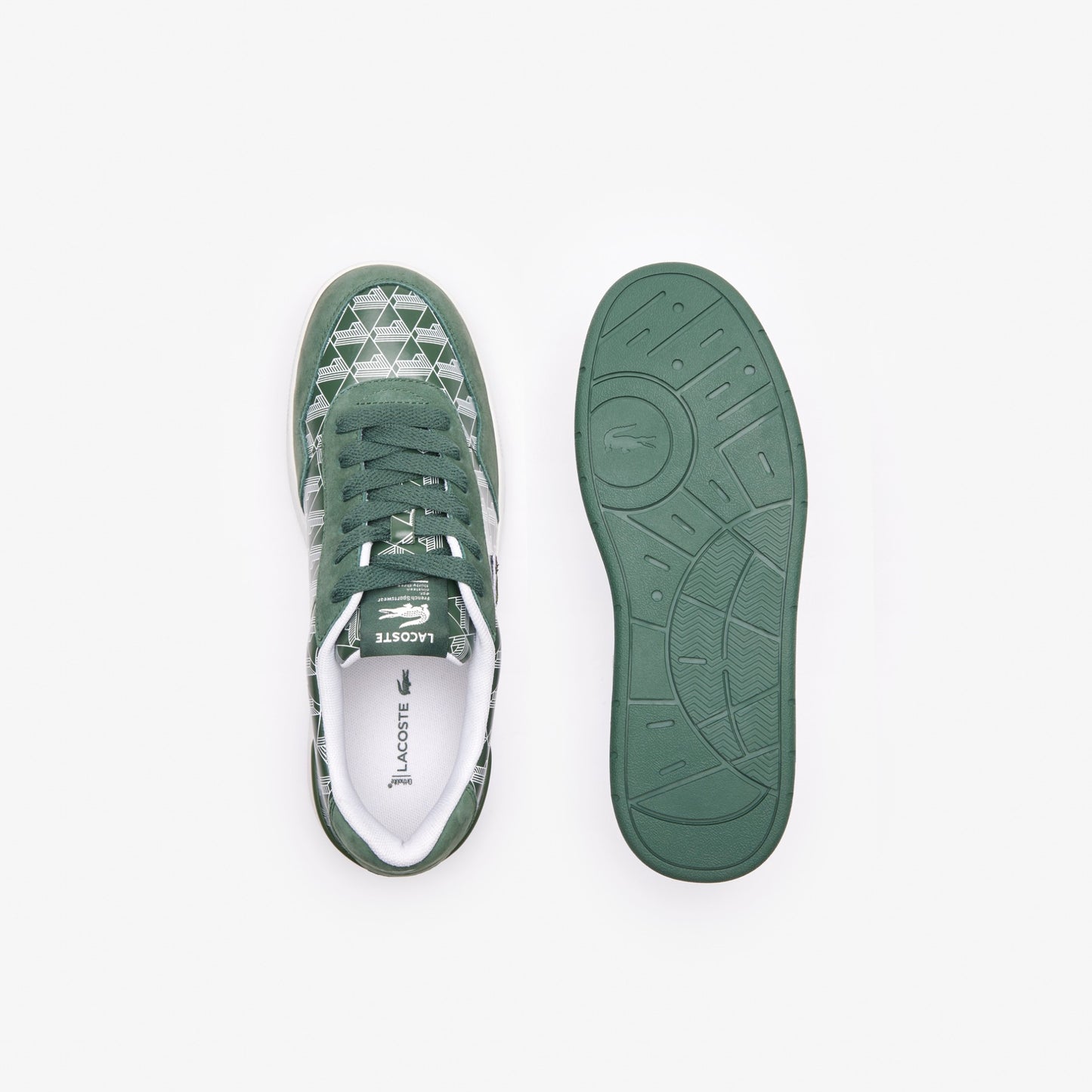 Lacoste Men's Ace Clip Leather Monogram "Green"