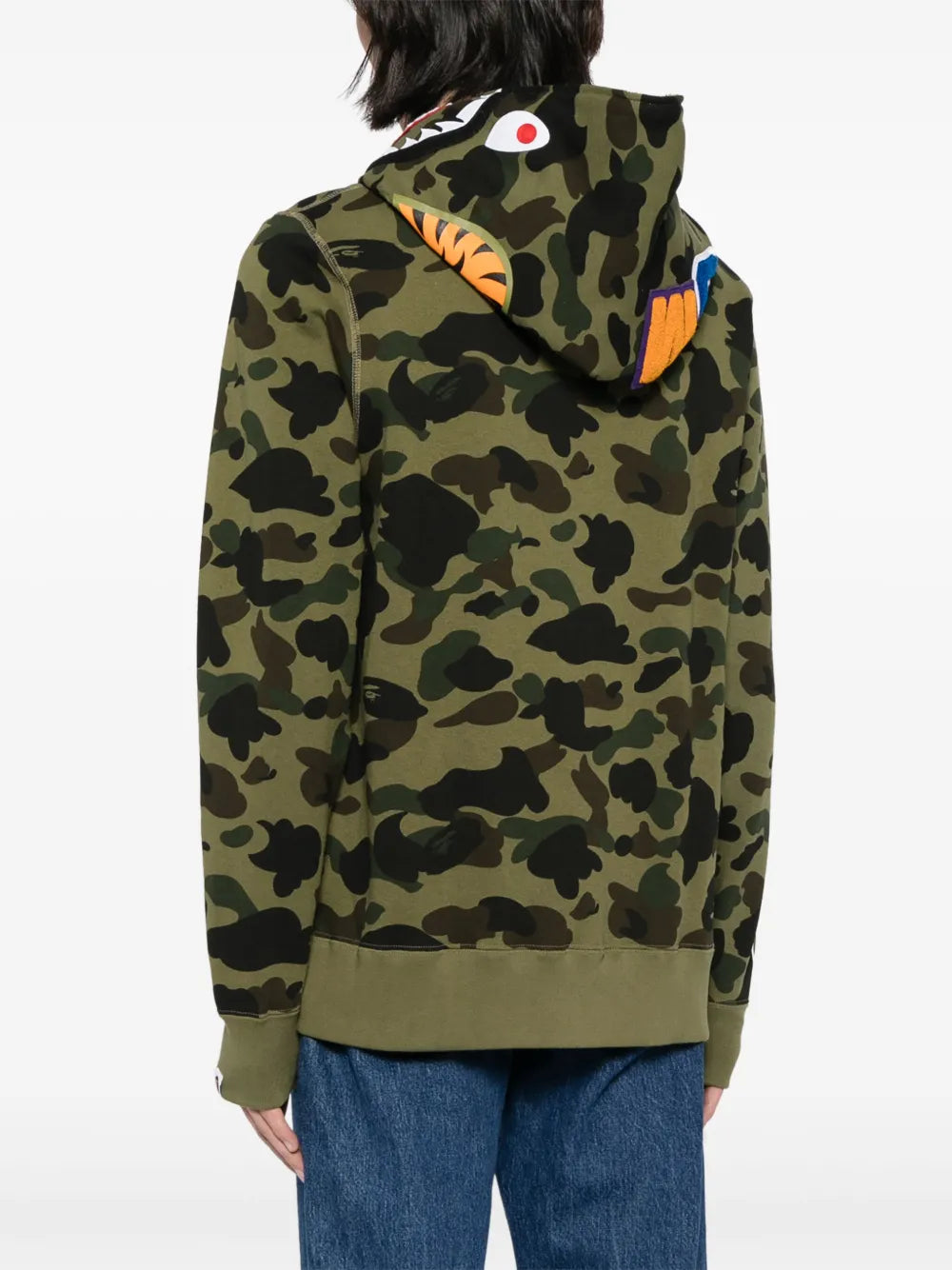 A BATHING APE® 1st Camo Shark Full Zip Hoodie "GREEN"