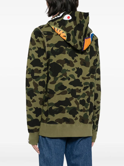 A BATHING APE® 1st Camo Shark Full Zip Hoodie "GREEN"