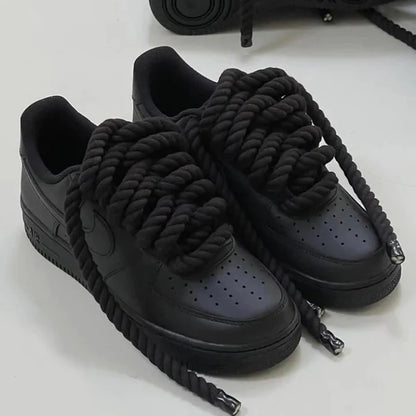 Air Force 1 - Custom Rope Laces "Full Black"