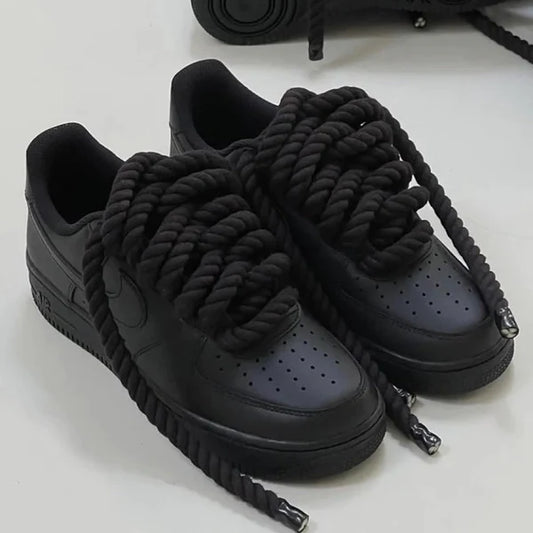 Air Force 1 Custom Rope Laces "Full Black"