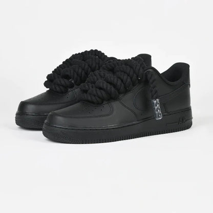 Air Force 1 - Custom Rope Laces "Full Black"