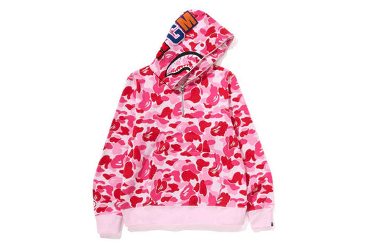 Bathing Ape ABC CAMO Pattern Half Zip Hoodie "Pink"
