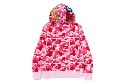 Bathing Ape ABC CAMO Pattern Half Zip Hoodie "Pink"