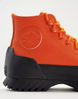 Converse Chuck Taylor All Star Lugged Winter 2.0 Hi boots in orange and black