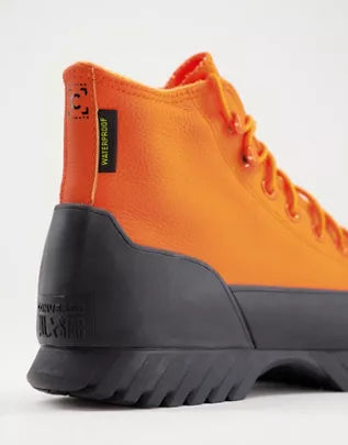 Converse Chuck Taylor All Star Lugged Winter 2.0 Hi boots in orange and black